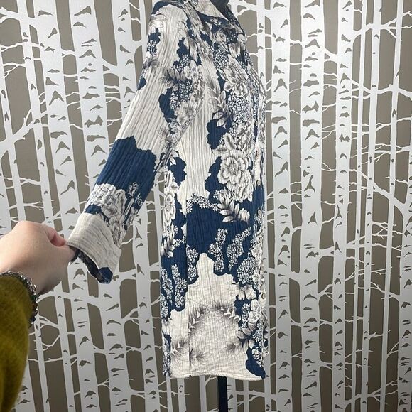 Soft Surroundings Gauze Floral Print Tunic Blouse XS - Picture 2 of 10